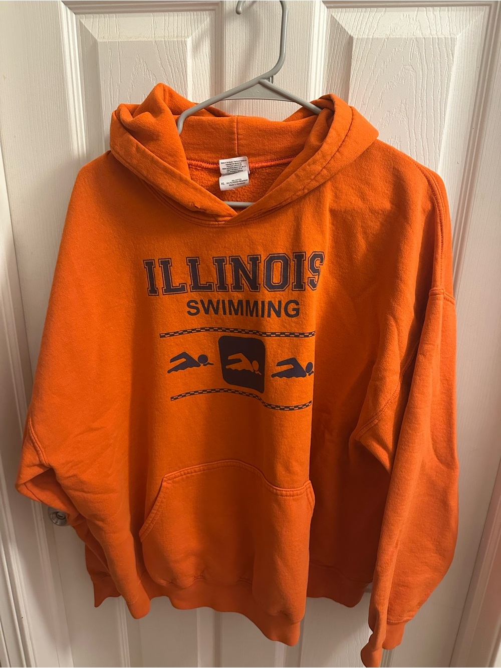 Source Unknown Orange Illinois Swimming Hoodie